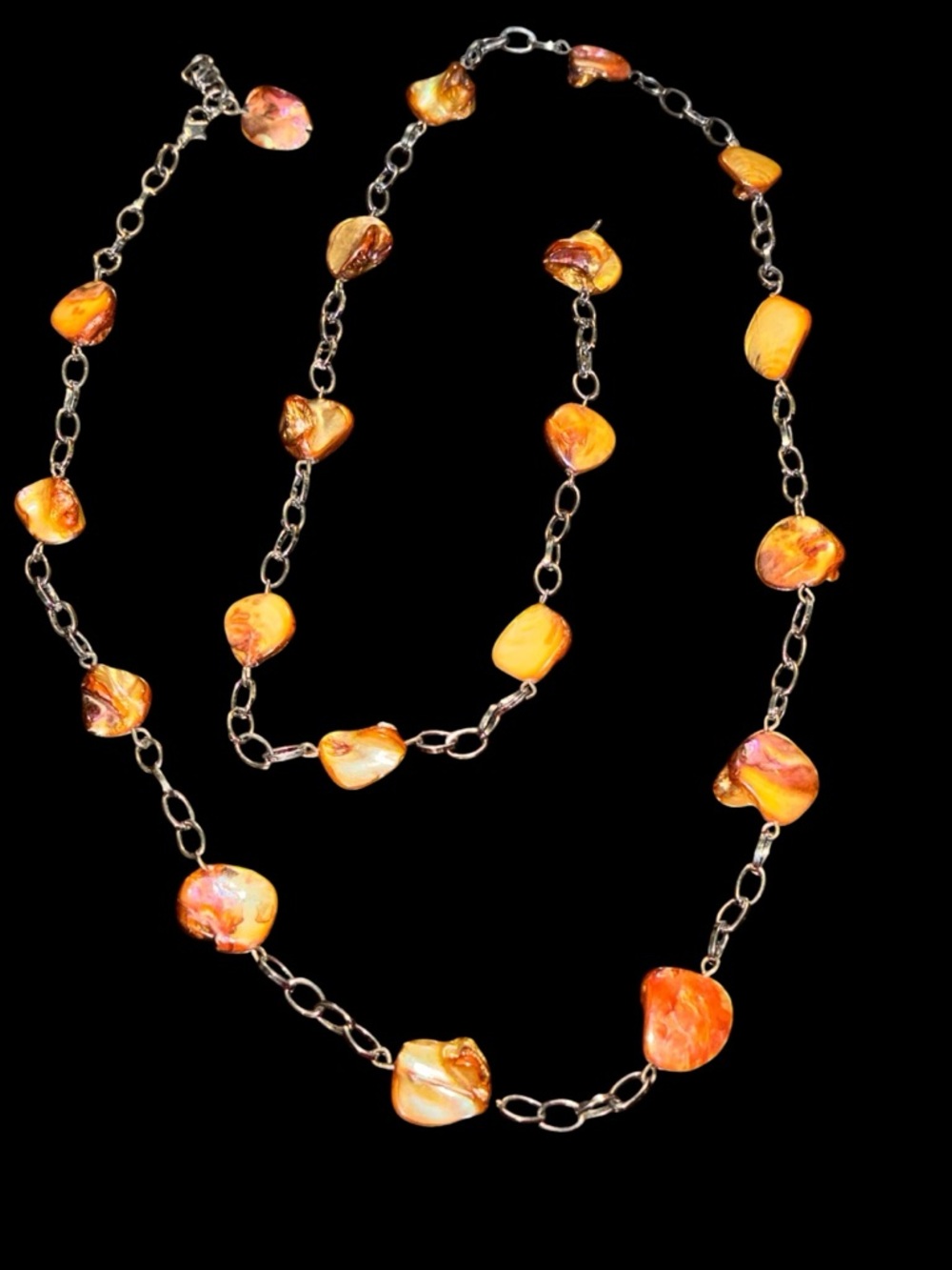 Carneleon Agathe Long Necklace - Chain Link Design +20 inches